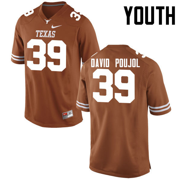 Youth #39 Michael David Poujol Texas Longhorns College Football Jerseys-Tex Orange